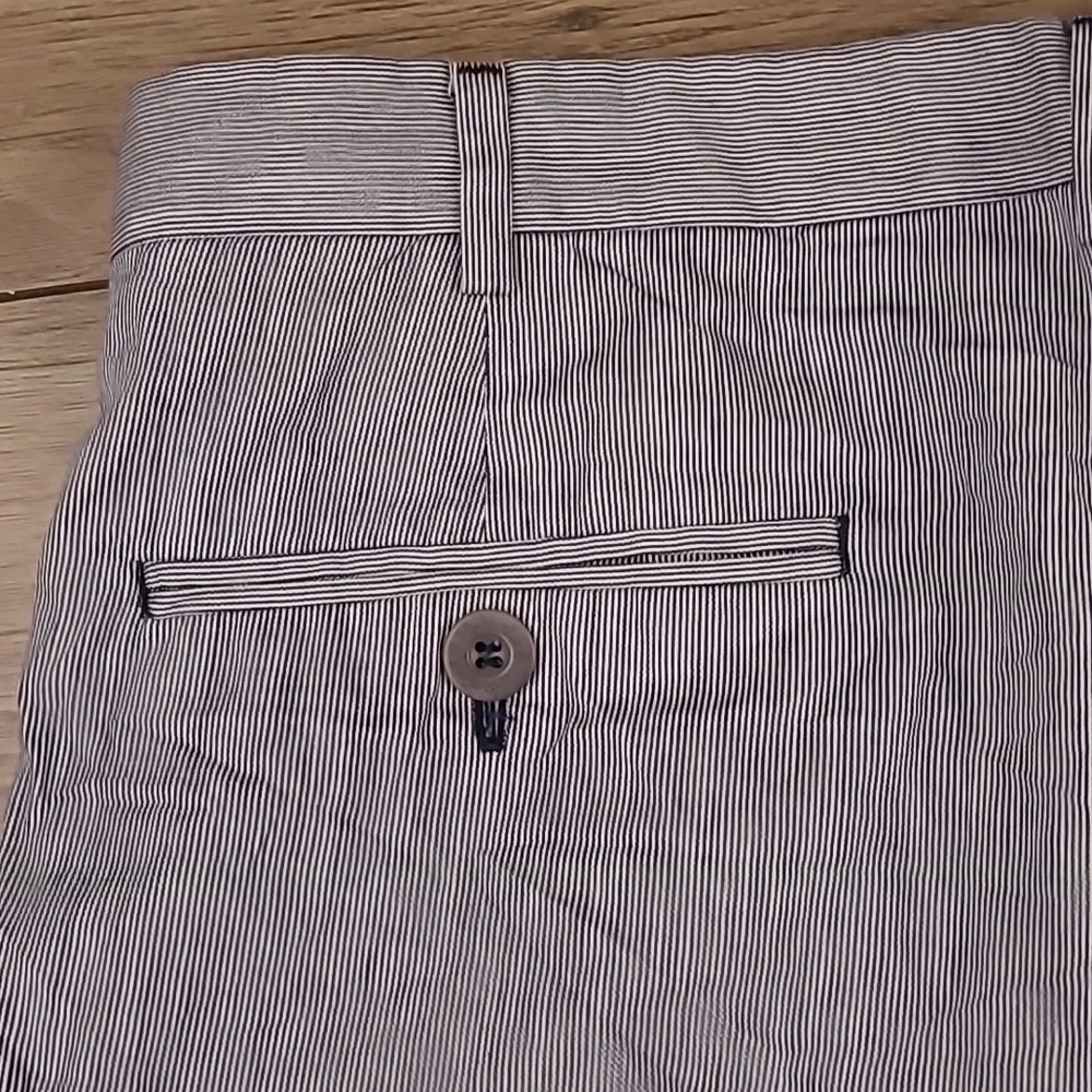 BRIONI Bermuda Light Grey Blue Sz 36 Mens Casual Double Pleated Trouser‎ Shorts